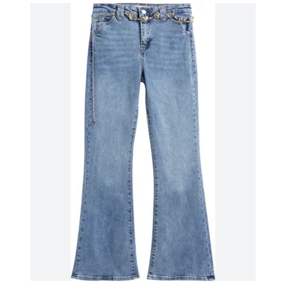 Tractor Girls Teen Western Flare Stretch Cotton Leg Jeans Size 16 NWT No Belt
